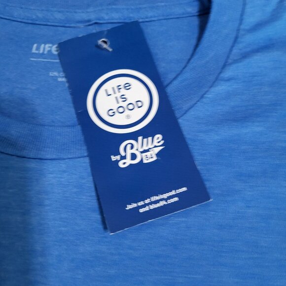 Life is Good Tampa Bay Lightning Hang in There T Shirt XL Sloth Unicorn Blue 47 - Picture 4 of 8